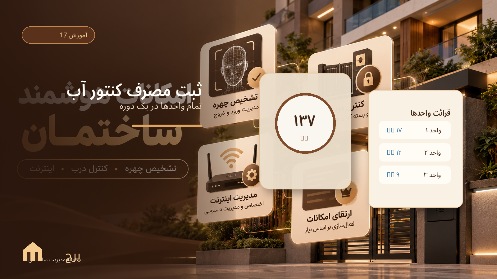 ثبت مصرف کنتور آب تمام واحدها در یک دوره