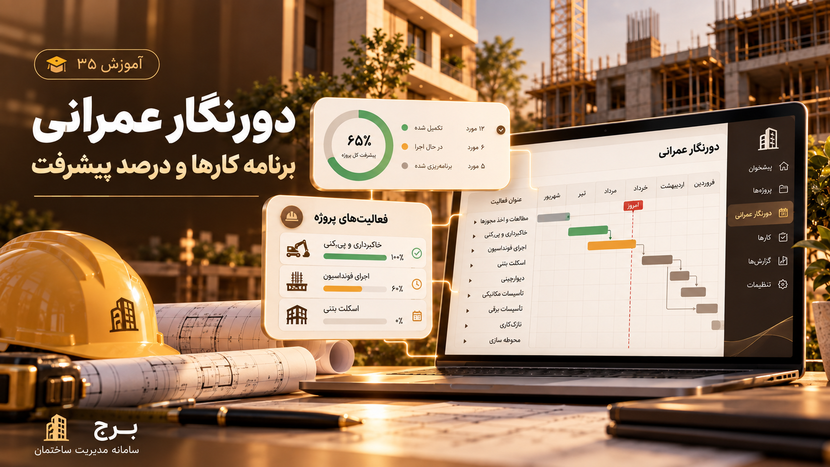 دورنگار عمرانی؛ برنامه کارها و درصد پیشرفت